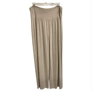 Linda Lundstorm Chic Tan Wide Leg Women's Jumpsuit Size L